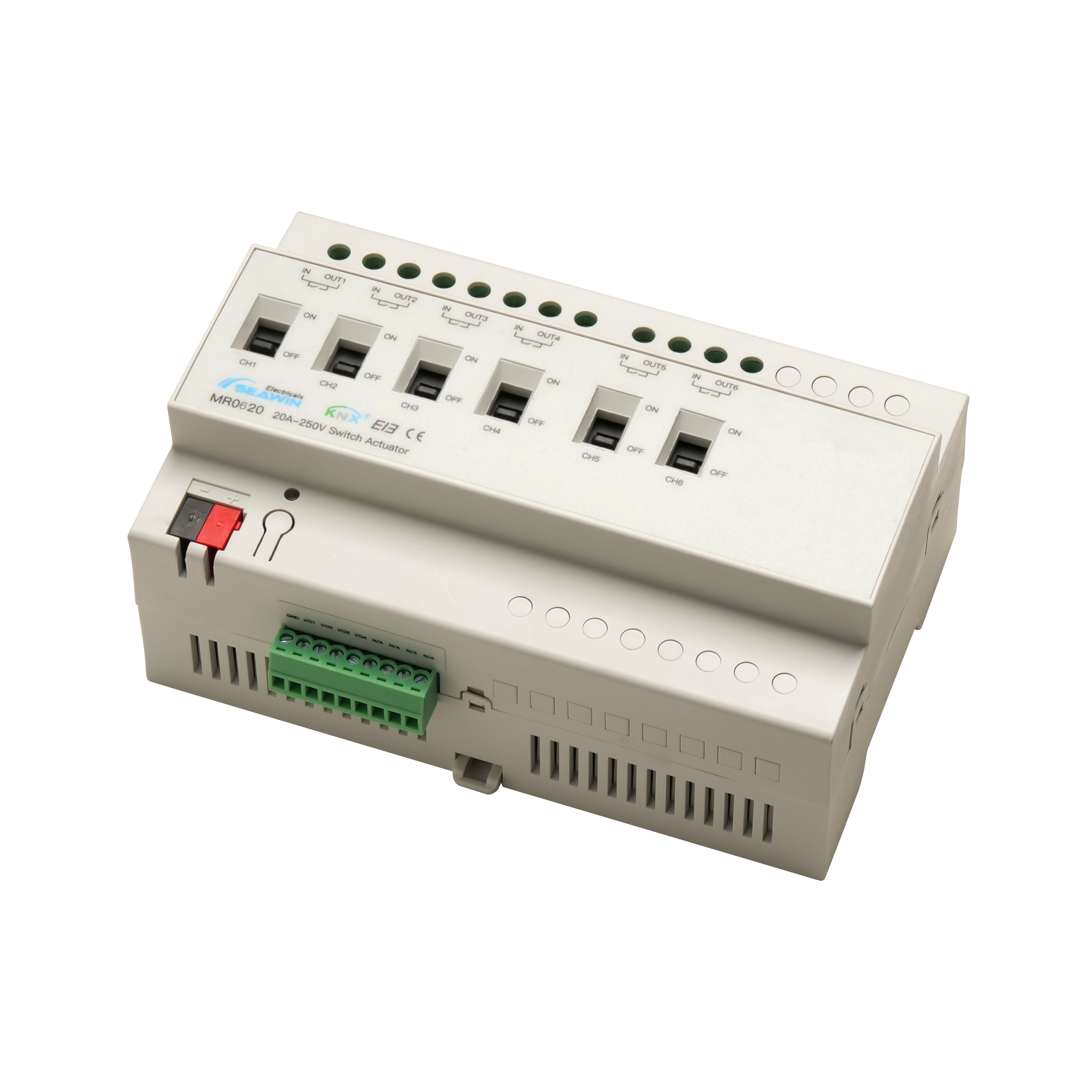 Актуатор 6-канальный, 20А на канал, с модулем входов