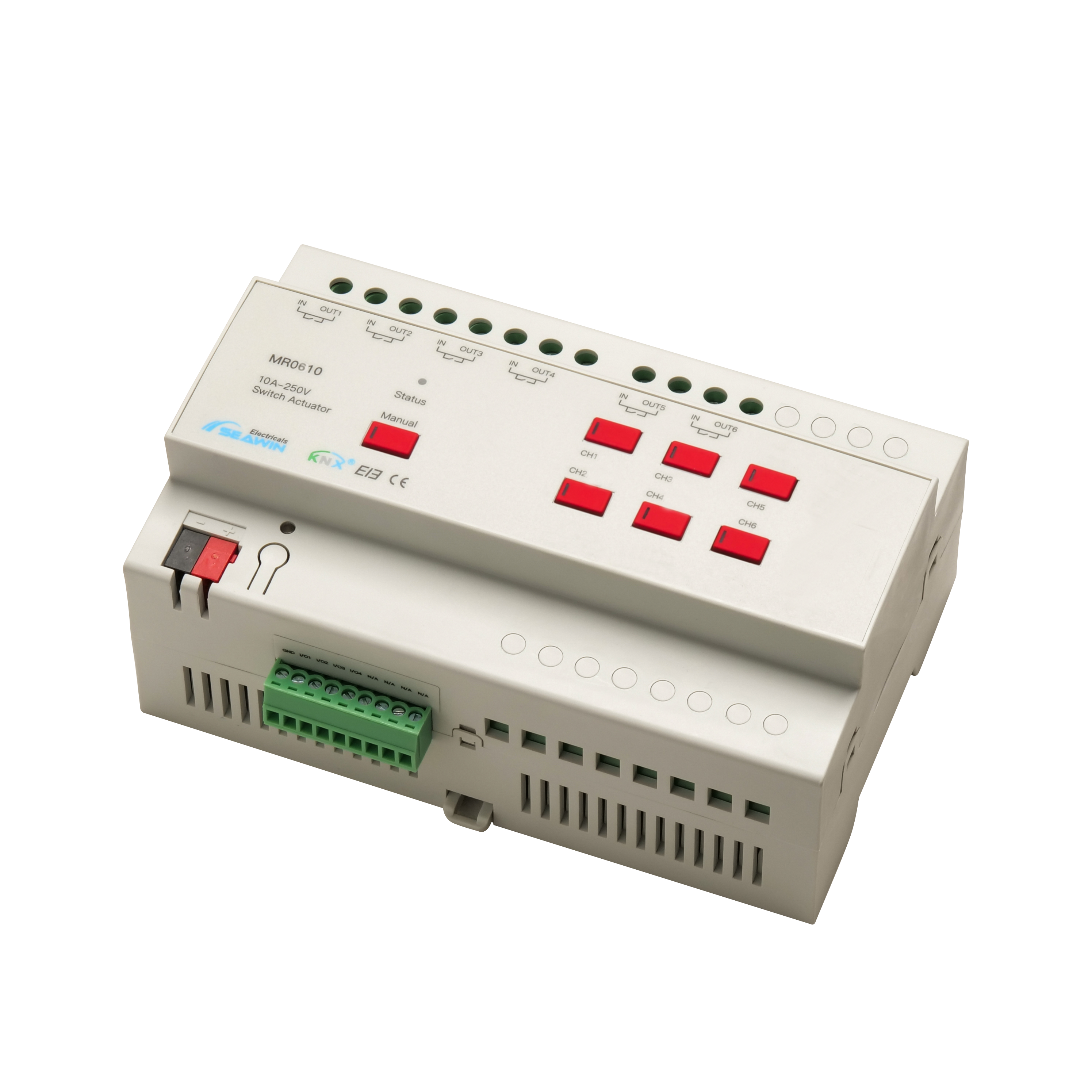 Актуатор 6 - канальный,  10 А на канал,  с модулем входов